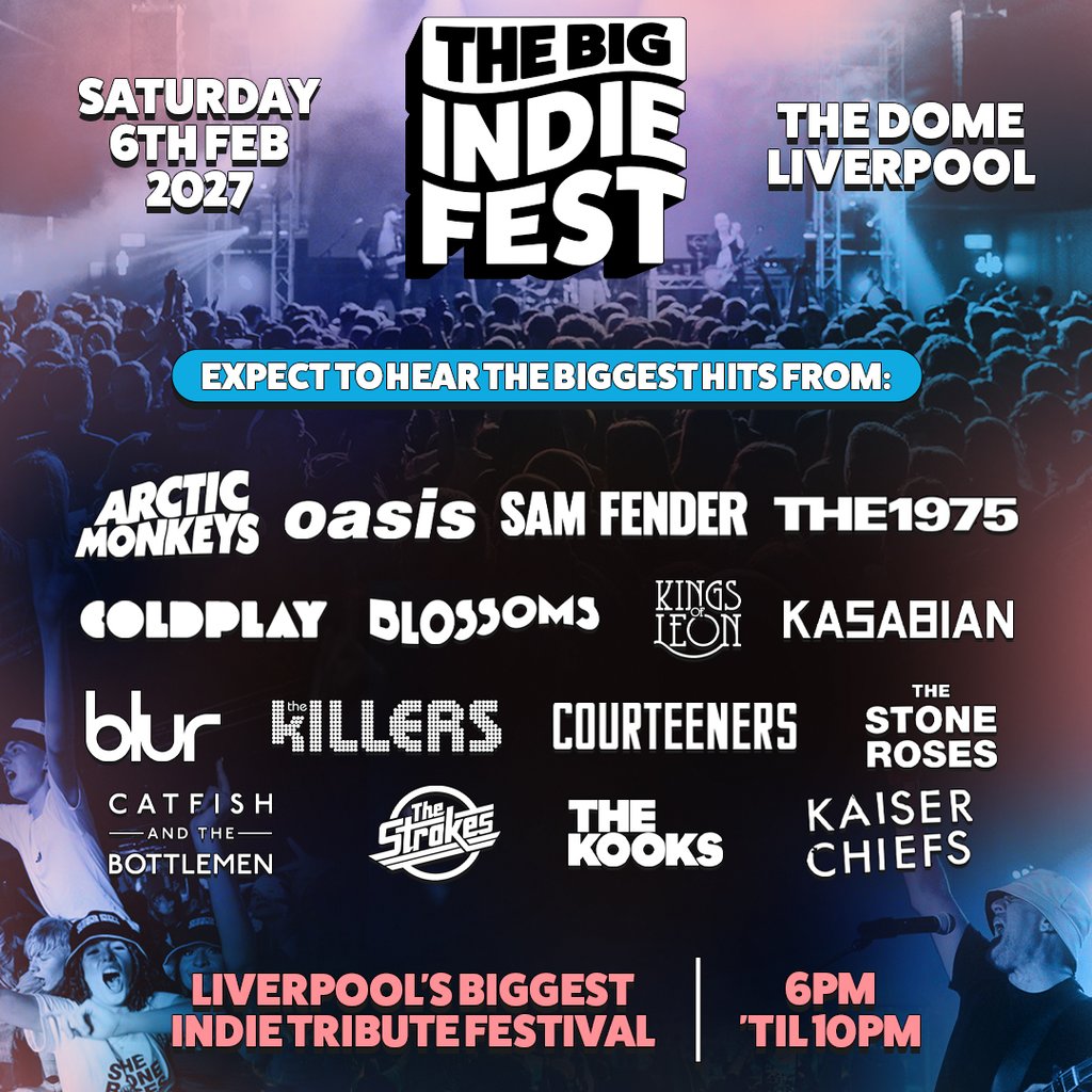 The BIG Indie Tribute Festival In Liverpool! — gig artwork