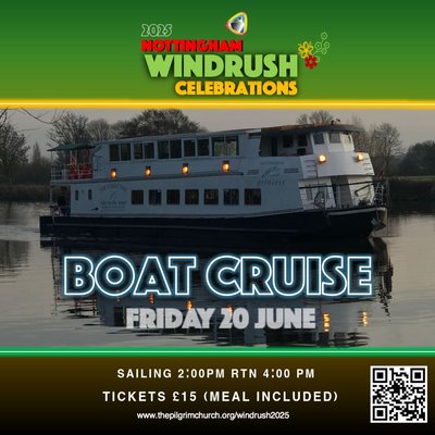 Nottingham Windrush Boat Cruise 2025