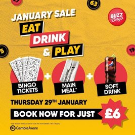 Eat, Drink & Play - Buzz Bingo Ashton (29/01/26)