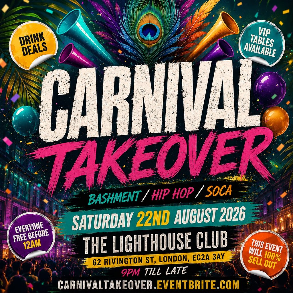 Carnival Takeover - Bashment Hip Hop Soca - Everyone Free Before