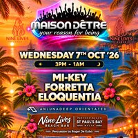 Maison D'etre Malta Anjunadeep 7th Oct Pre Party #1 at Nine Lives Beach Bar And Restaurant