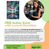 Free Author Talk with Lucineh Danielian at Greenford Library, UB6 9LG