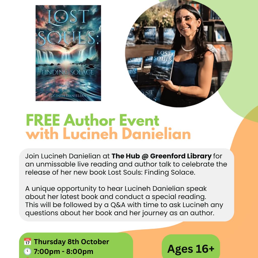 Free Author Talk with Lucineh Danielian at Greenford Library, UB6 9LG, Greenford