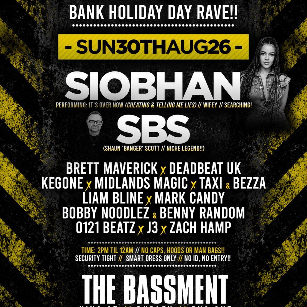 The Ultimate Bassline Day Rave BANK HOLIDAY SUNDAY