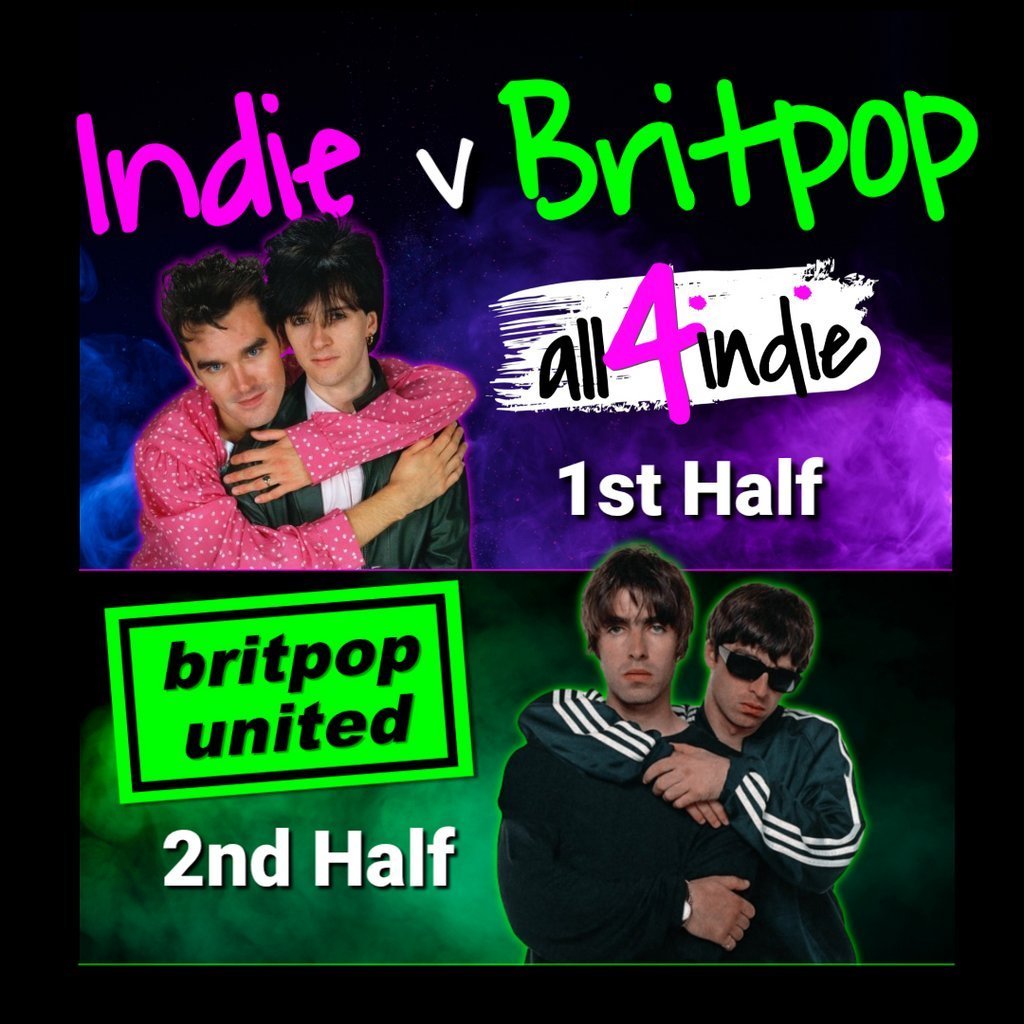 INDIE v BRITPOP Double Headliner | all4indie v Britpop United Image
