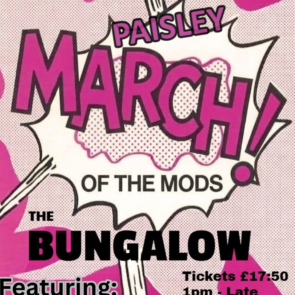 March Of The Mods Paisley For Teenage Cancer Trust at The Bungalow Bar, Paisley