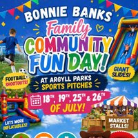 Bonnie Banks Family Fun Day - Inflatable Fun Zone at Argyll Park Sports Pitches