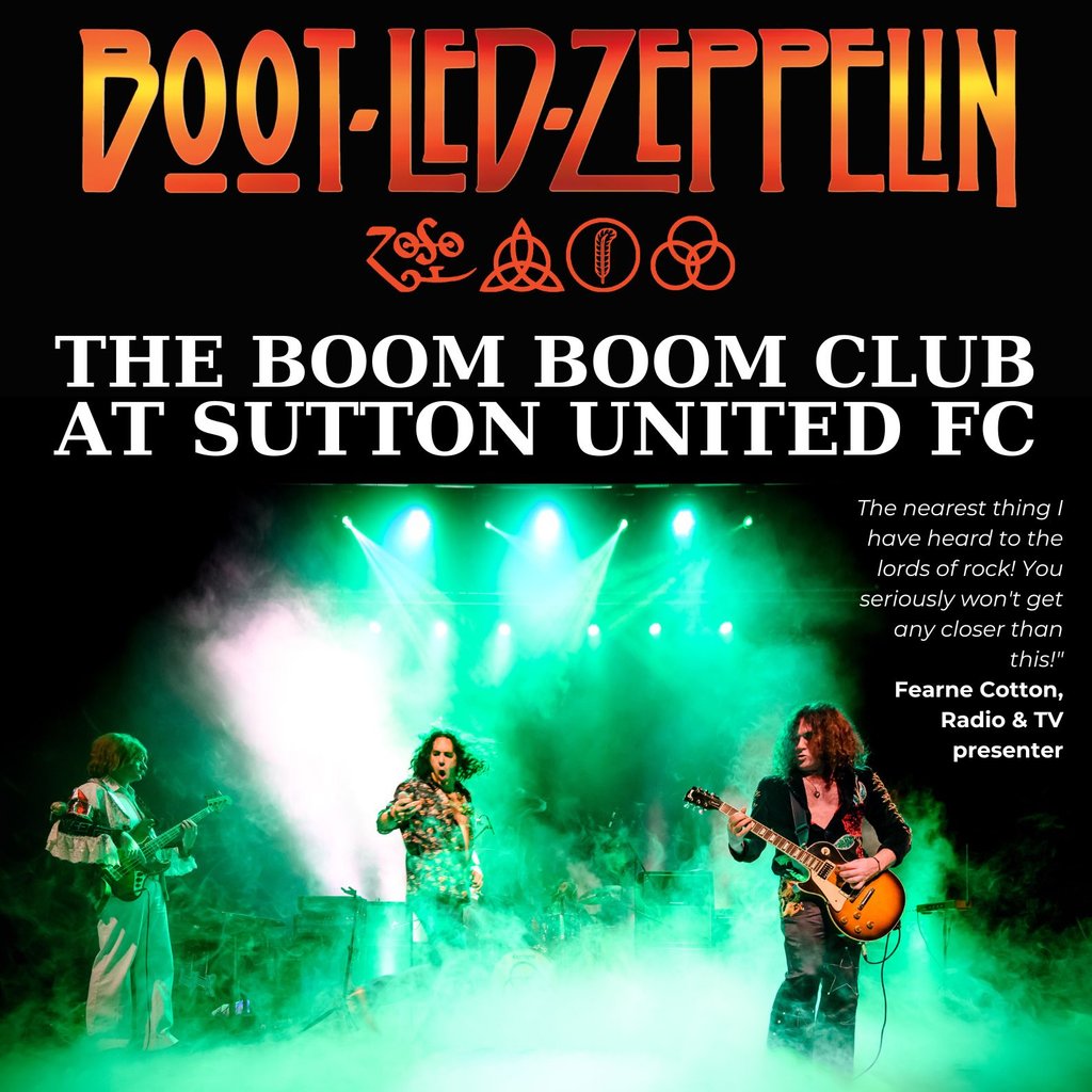 Boot Led Zeppelin: The Classic Tracks Show — gig artwork