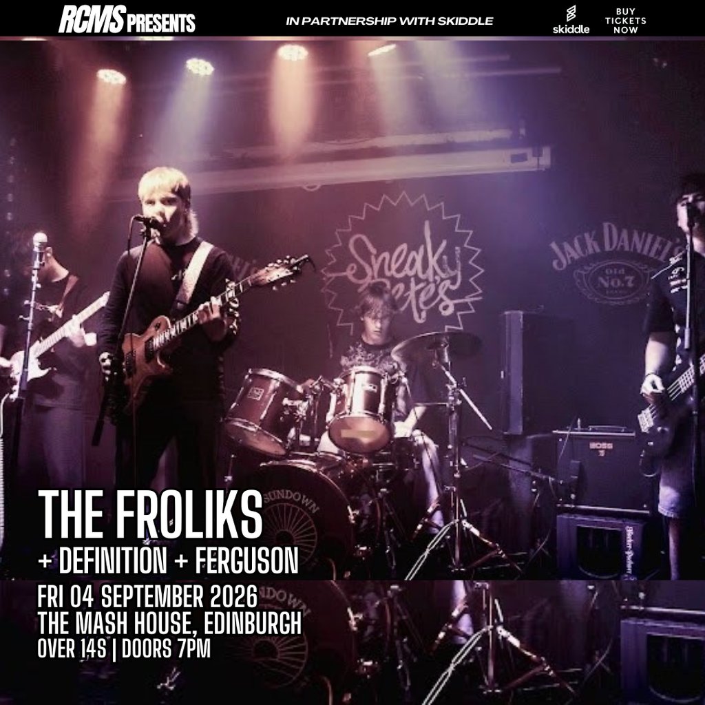 The Froliks, Definition, Ferguson — gig artwork
