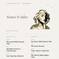 R&amp;J: The Edinburgh Pop-up