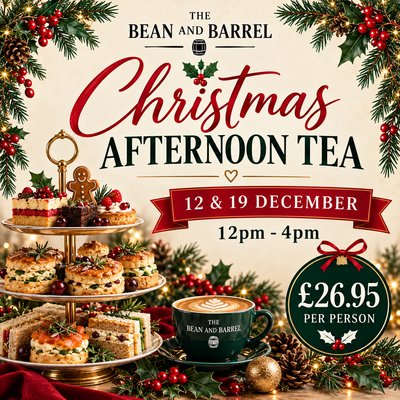Christmas Afternoon Tea at The Bean and Barrel