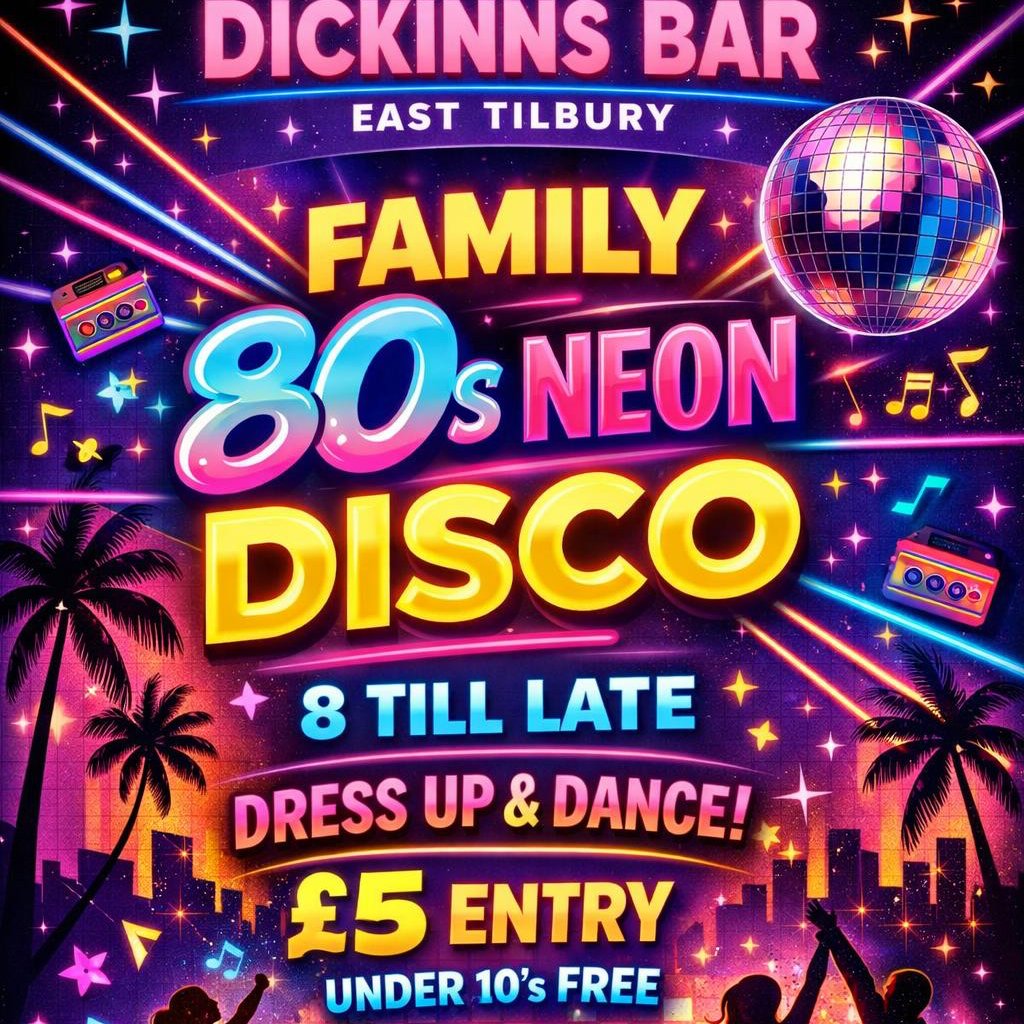 Family 80s Neon Disco