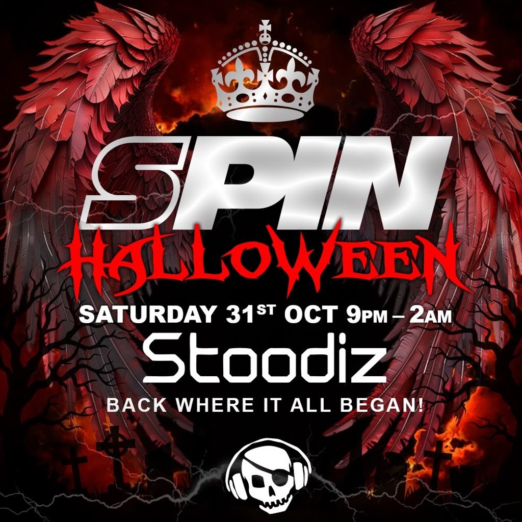 SPIN Returns To Stoodiz this Halloween at Stoodiz B15 1ay, Birmingham