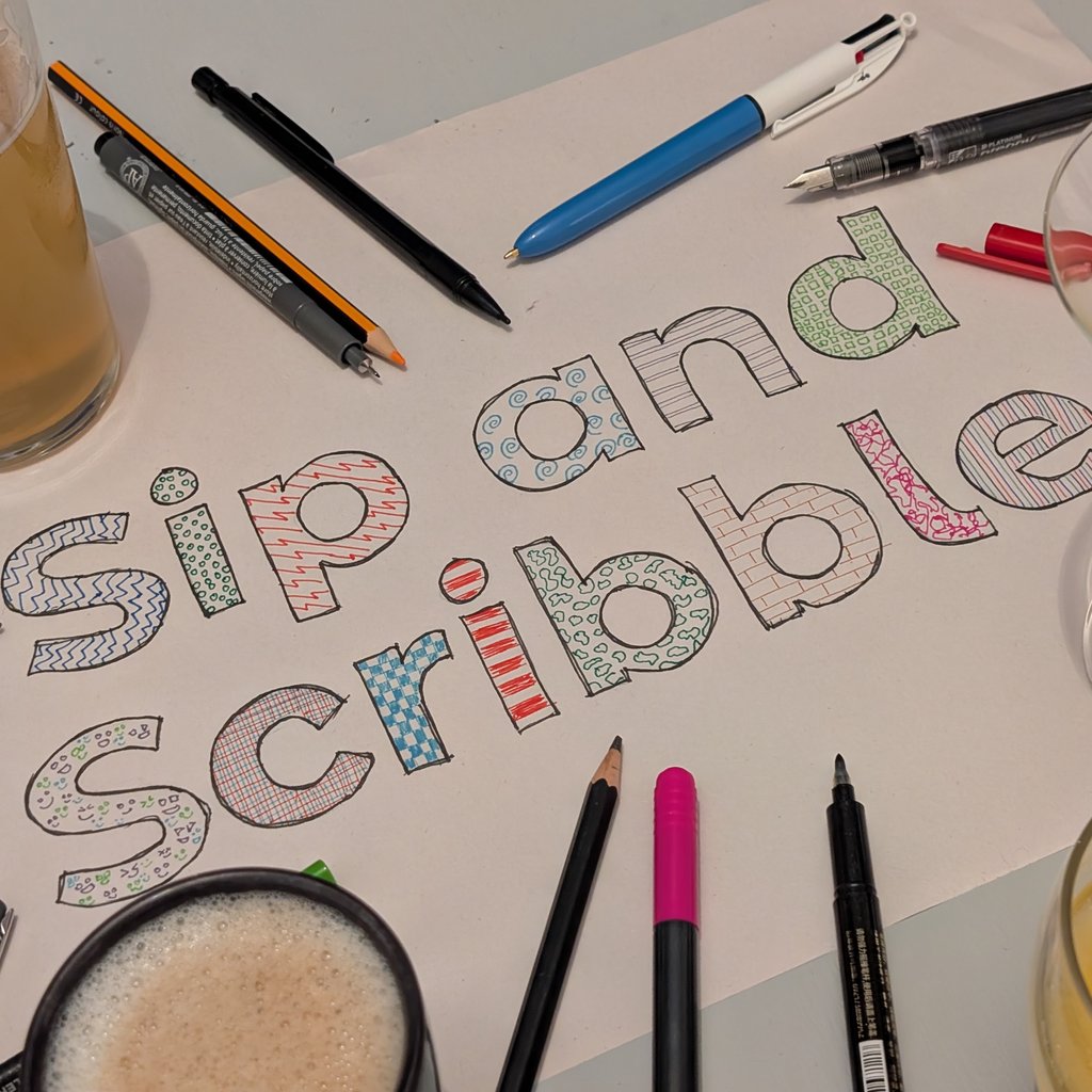 Sip and Scribble at Cuckoo Prestwich, Manchester