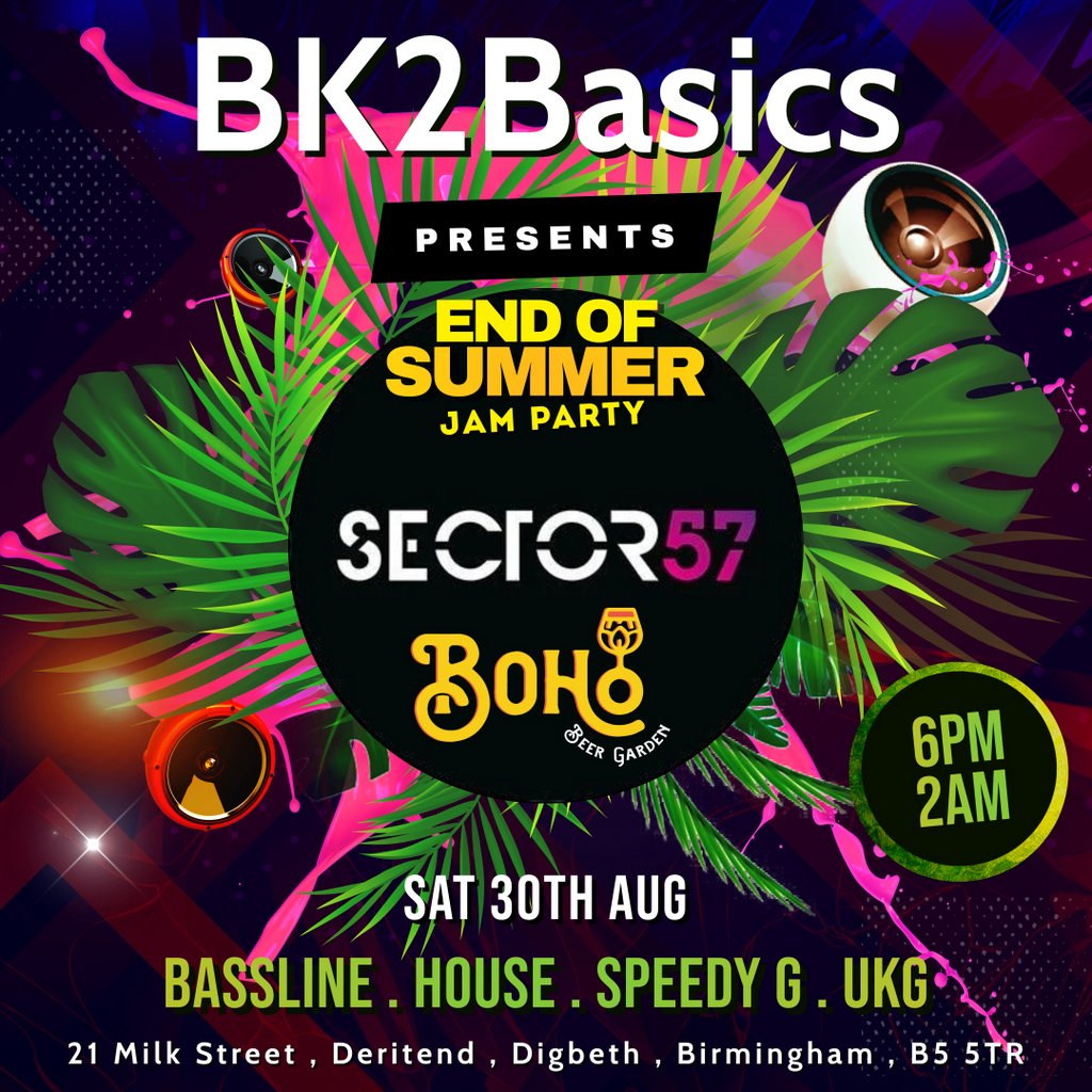 BK2Basics end of summer jam party, 30 August | Event in Birmingham | AllEvents