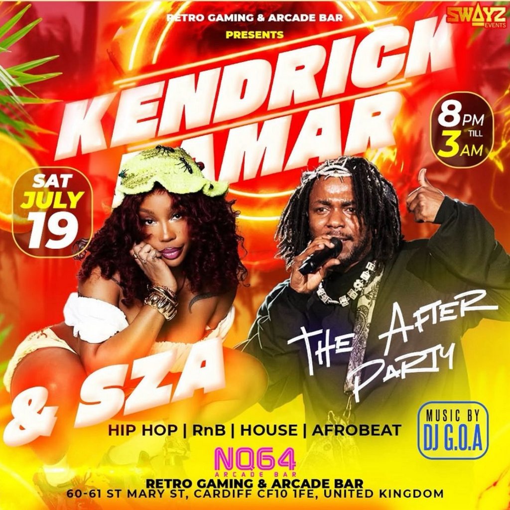Kendrick Afterparty, 19 July | Event in Cardiff | AllEvents