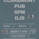 Claremont Pub. MCR Carnival 8pm Event Title Pic