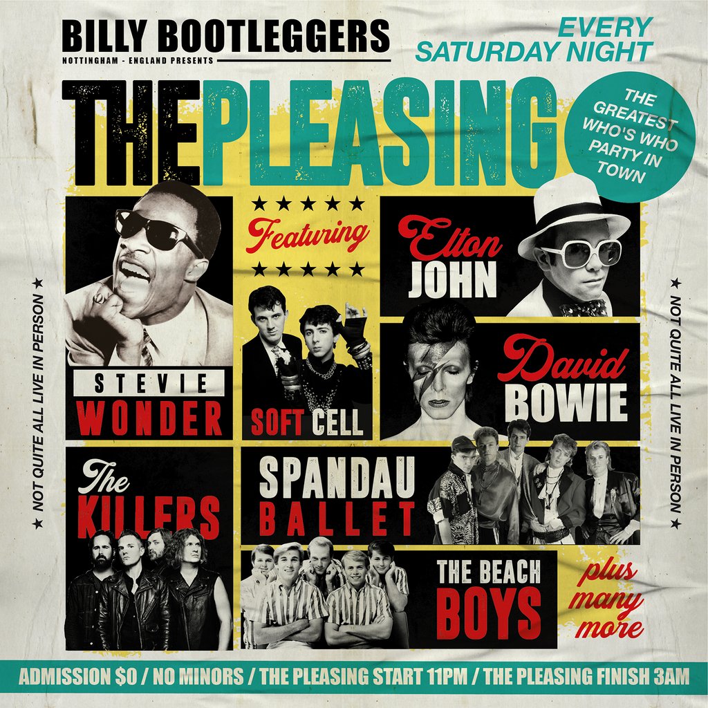 THE PLEASING - Saturday Nights @ Billy's at Billy Bootleggers Nottingham, Nottingham
