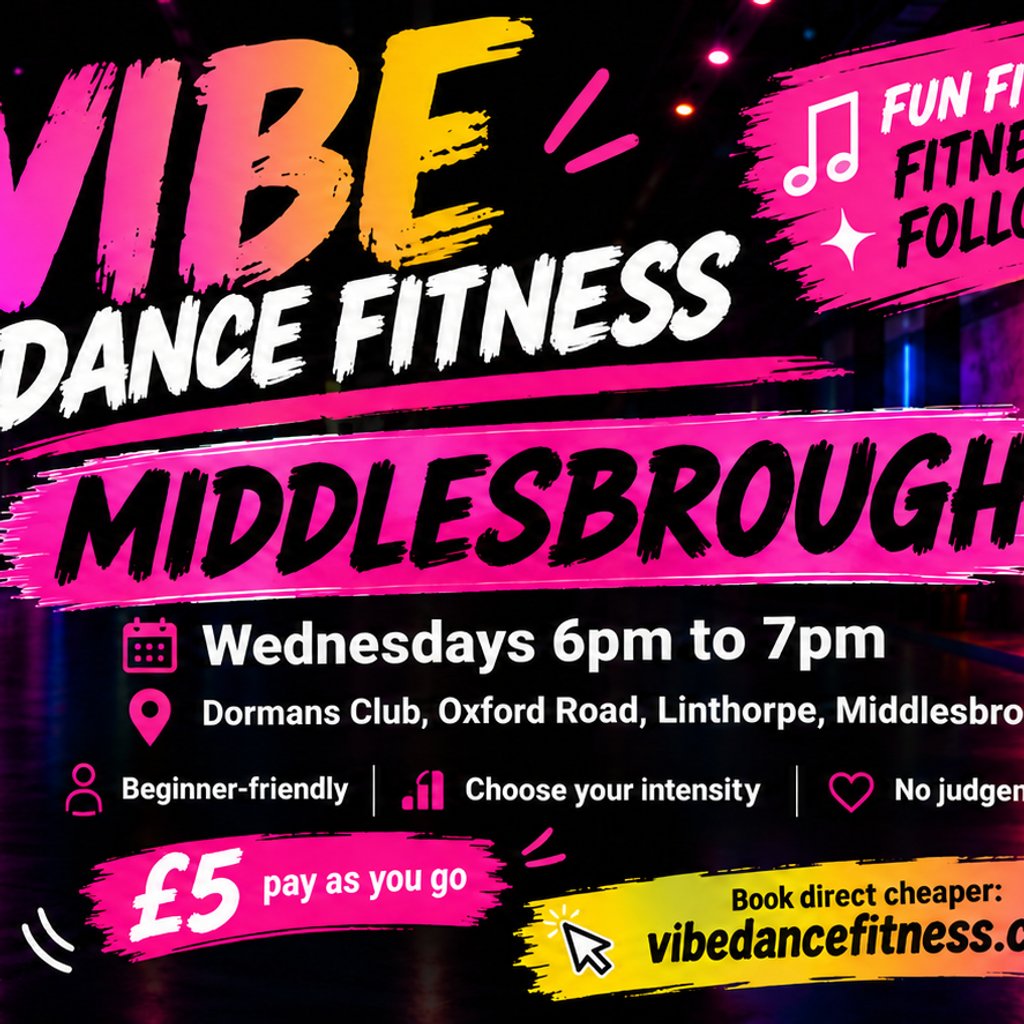 Vibe Dance Fitness Middlesbrough at Dormans Club, Middlesbrough