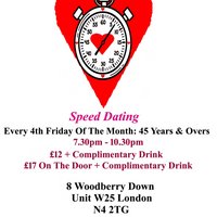 Speed dating 45 years &amp; Overs Fridays