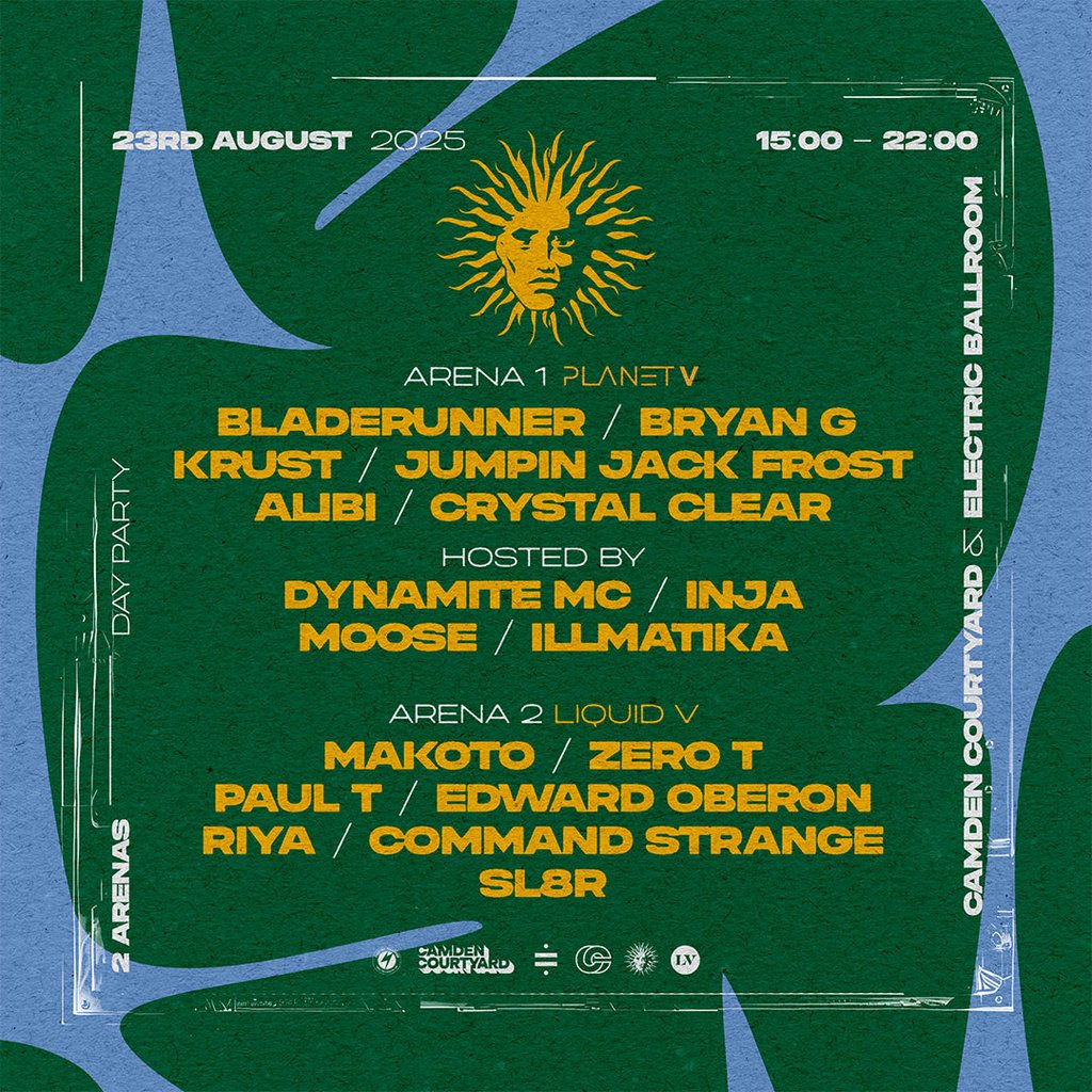 Planet V - London Day Party  w/ Bladerunner, Bryan Gee, Krust