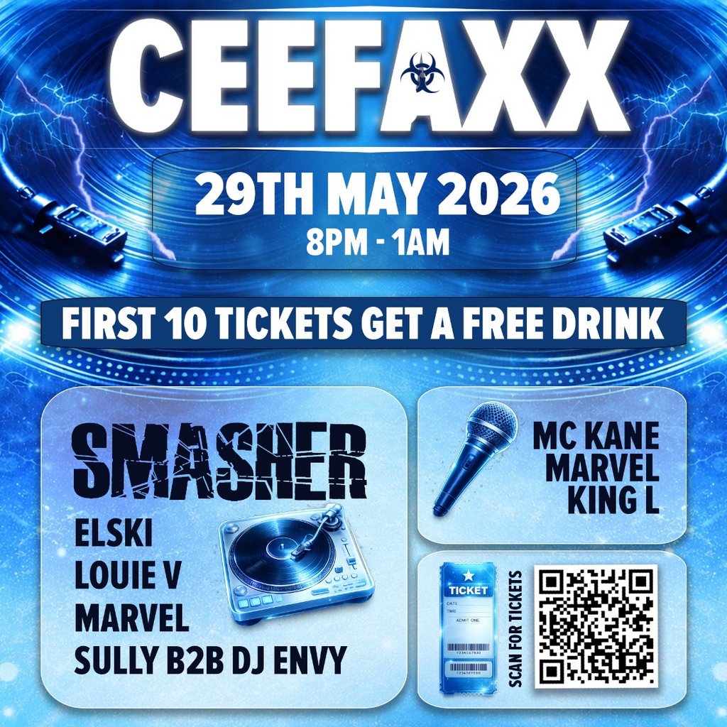 **CEEFAXX** (No usbs only vinyl) Friday 29thMay 20:00-01:00