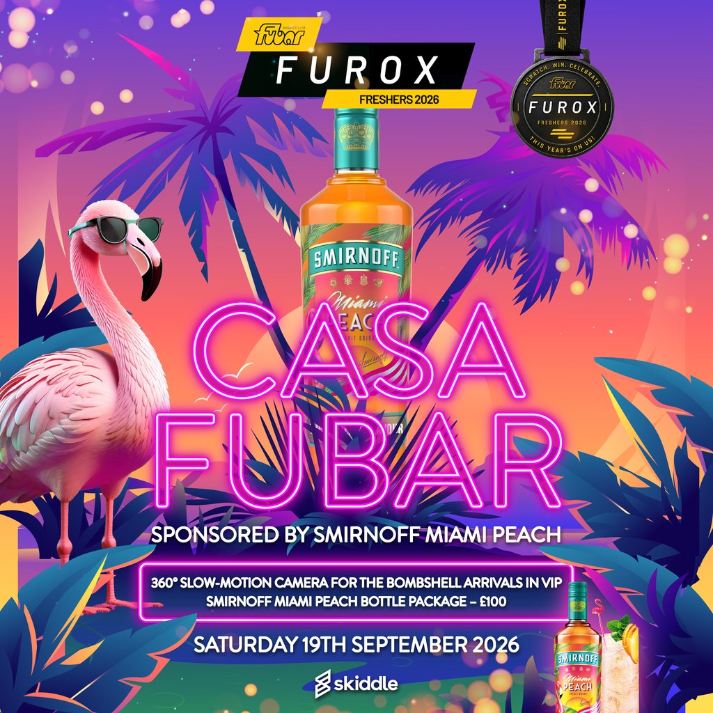 FRESHERS 2026 | Casa Fubar at Fubar, Stirling