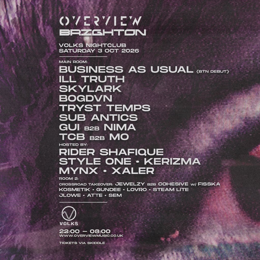 Overview Brighton w/ Business As Usual, Ill Truth : 03/10/26 at The Volks Nightclub, Brighton