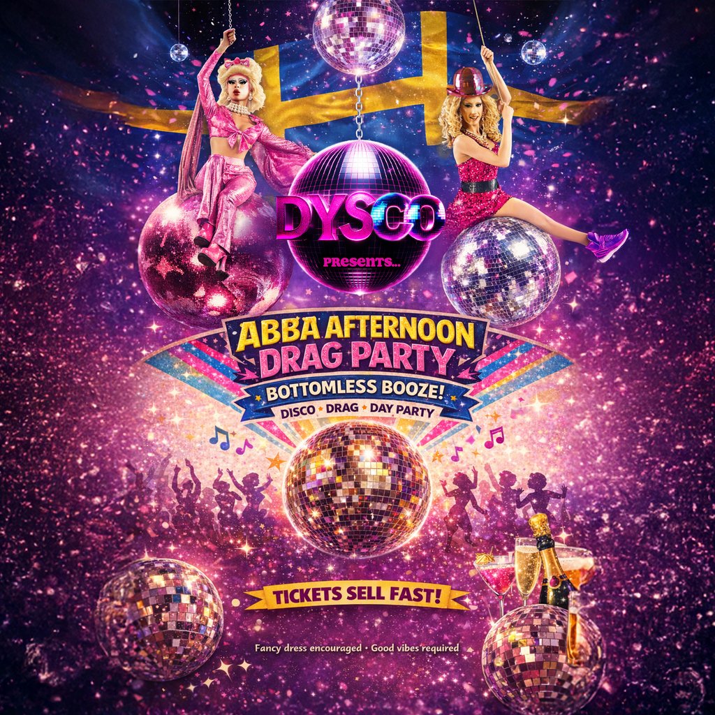 Afternoon ABBA Drag Party & Bottomless Booze @ DysCo, Liverpool at DYSCO Liverpool, Liverpool