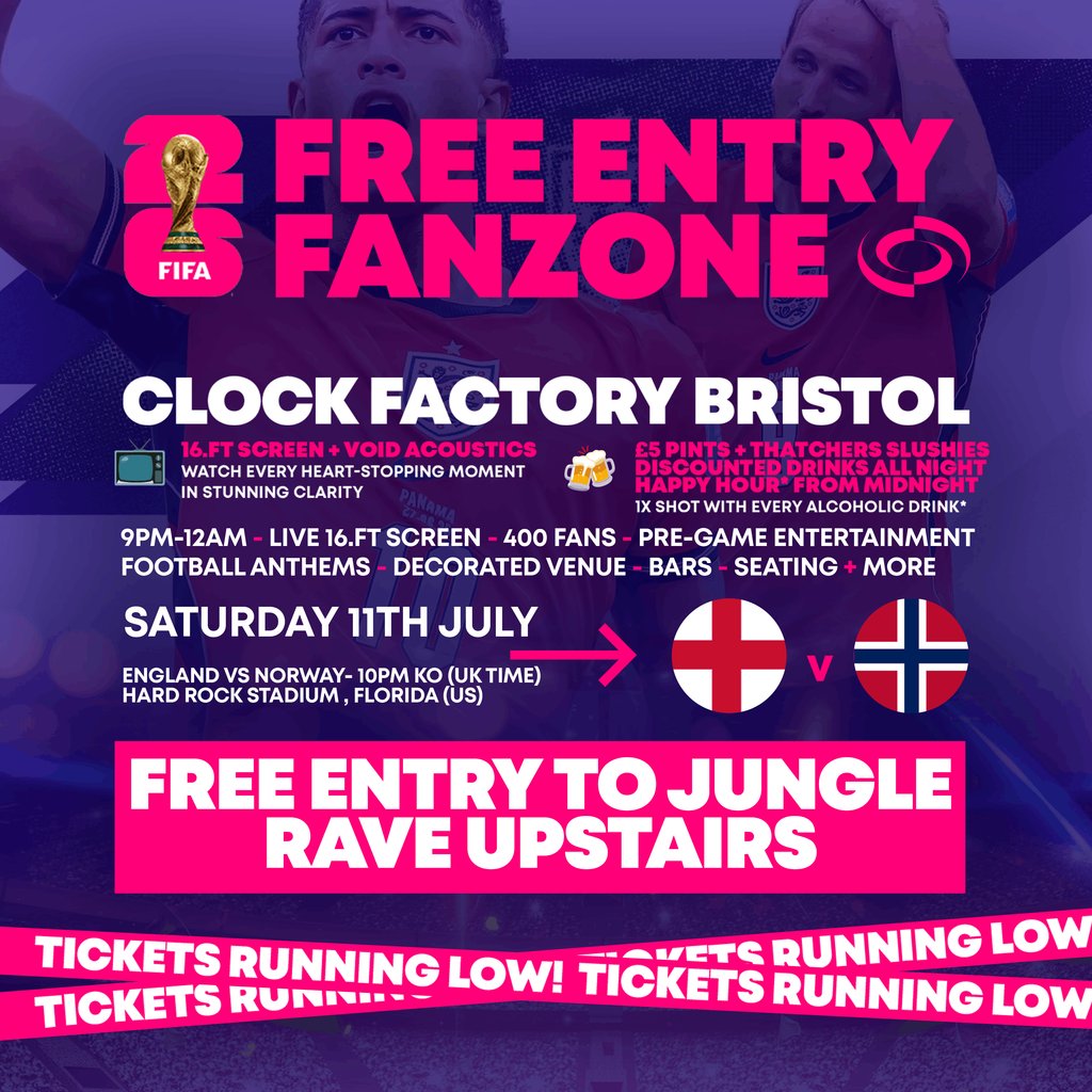 World Cup - England vs Norway  [FREE ENTRY TO JUNGLE RAVE AFTER]