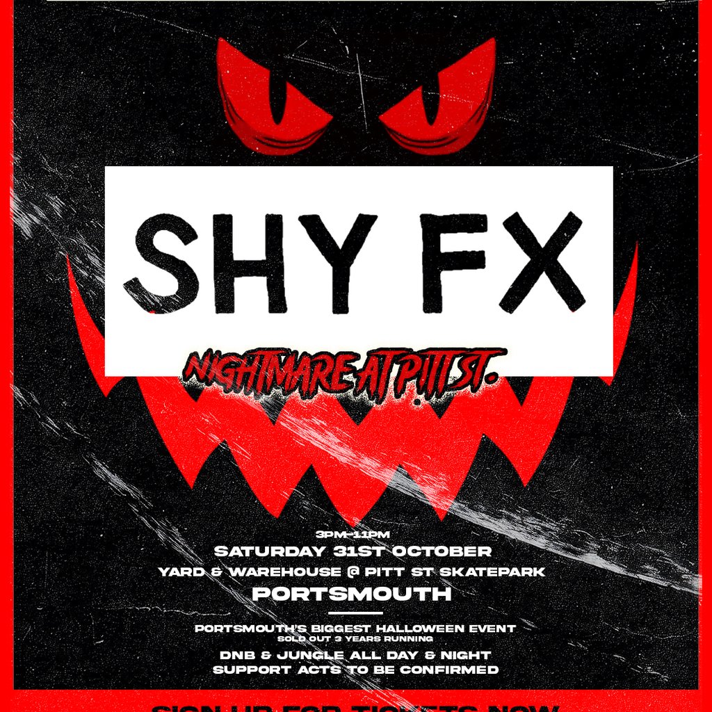 SHY FX - Nightmare at Pitt St. Halloween Rave at Pitt St Indoor Skatepark, Portsmouth