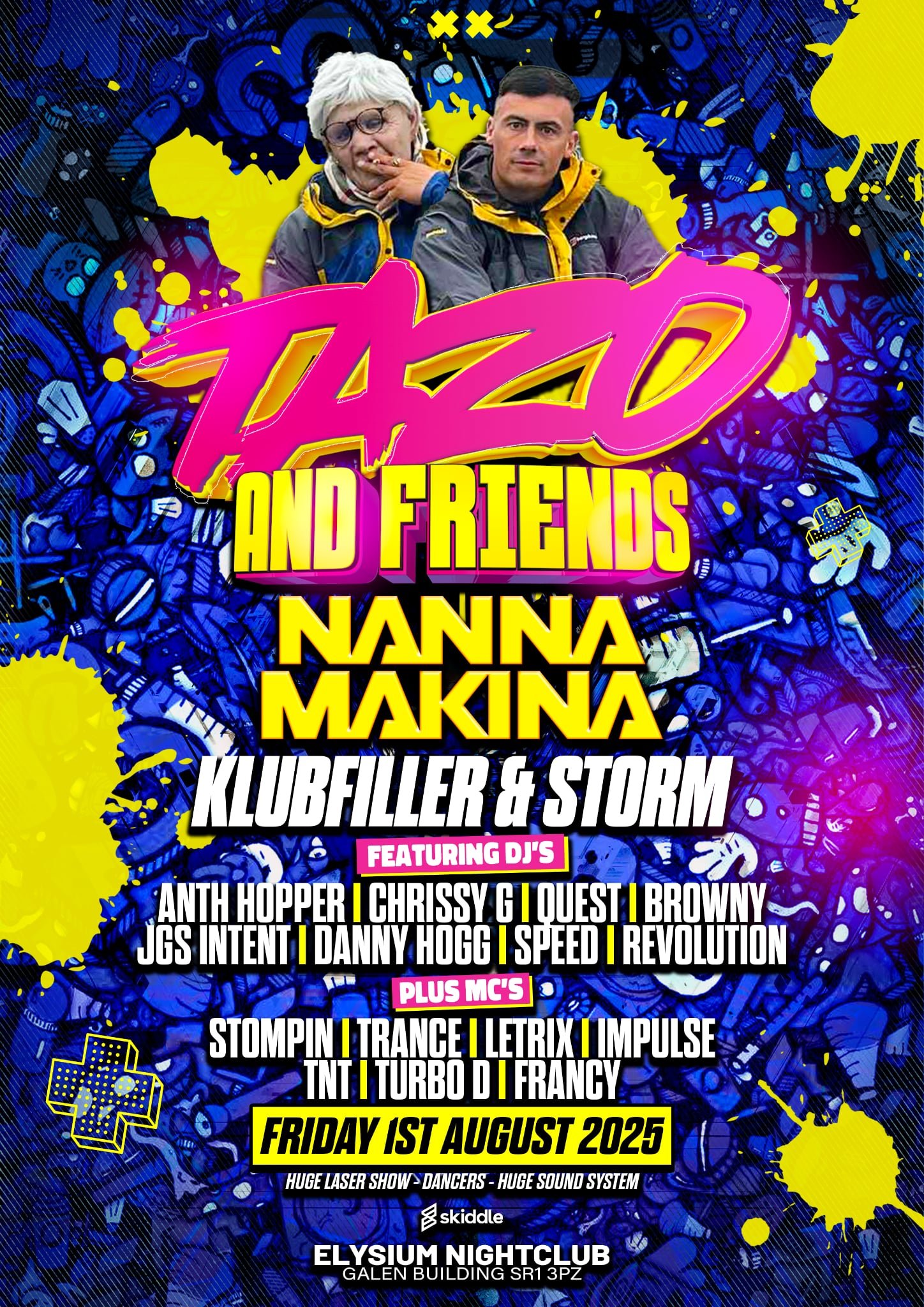 Tazo & Friends | Elysium Nightclub Sunderland SUNDERLAND Fri 01