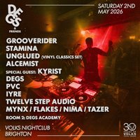 Degs & Friends - Grooverider, Stamina, Alcemist, Unglued, Kyrist at The Volks Nightclub