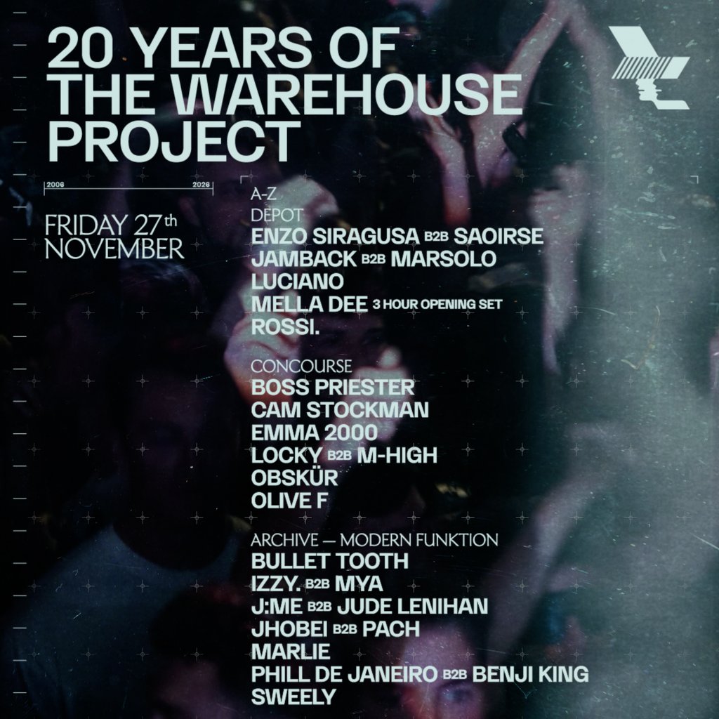 20 Years of The Warehouse Project at Depot Mayfield, Manchester
