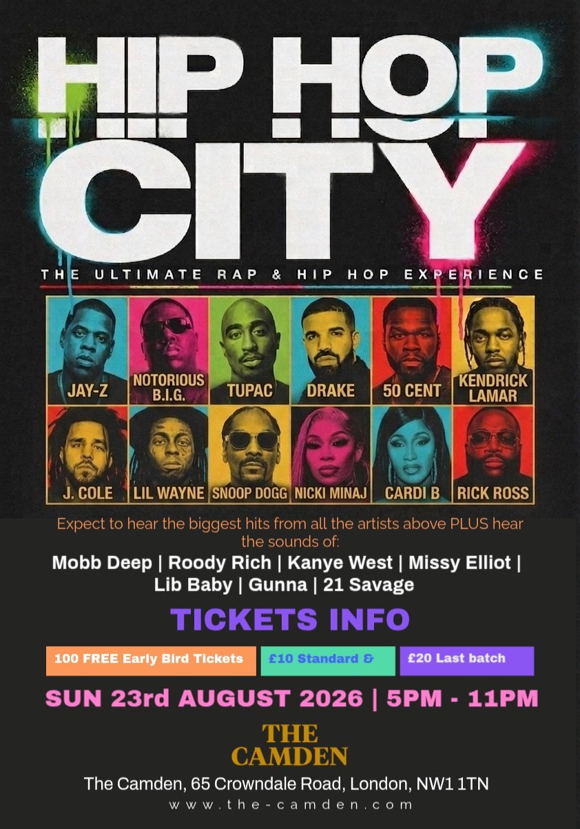 Hip Hop City London 2026 |The Ultimate Rap & Hip Hop Night at T