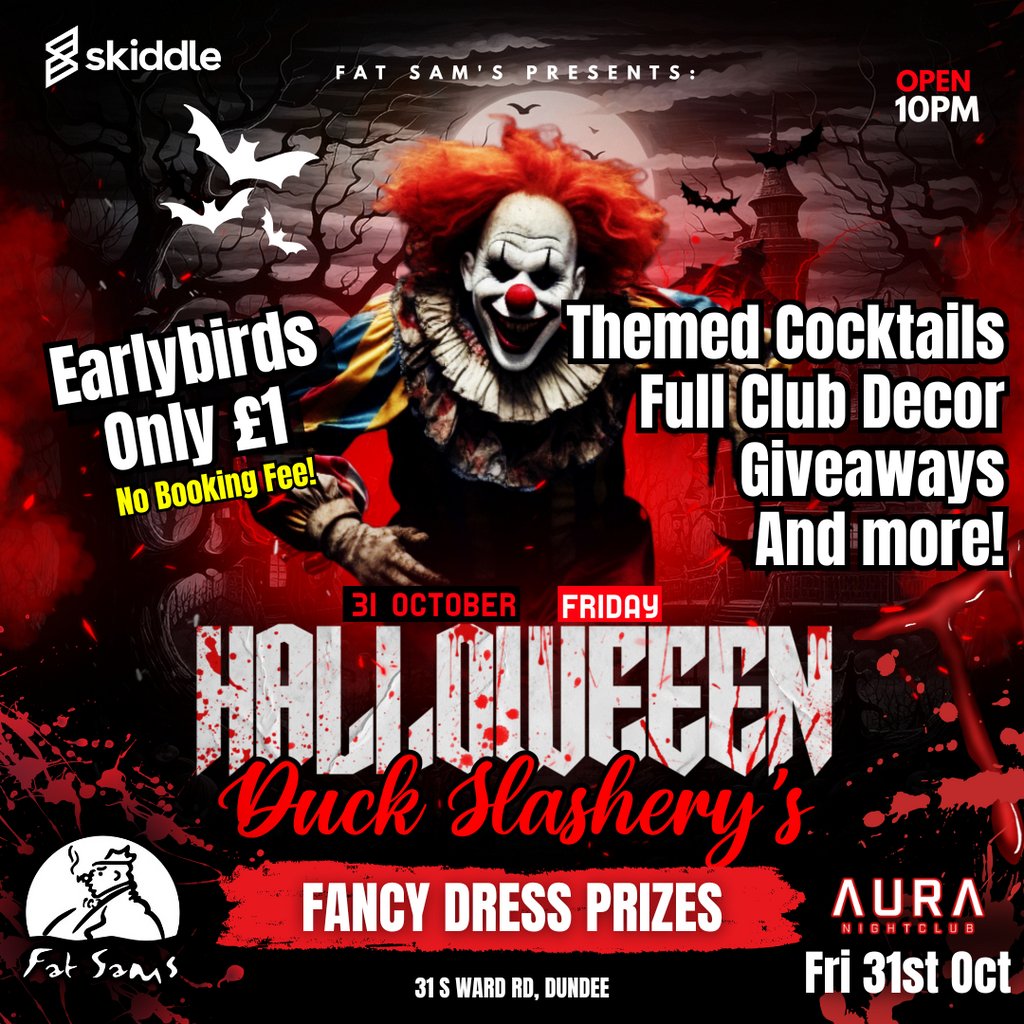 Duck Slashery's Halloween at Fat Sam's