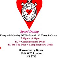 Speed dating 45 years & Overs Mondays