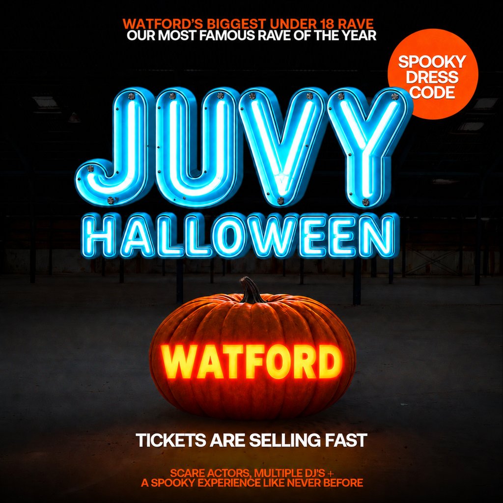 JUVY Under 18s - Halloween Tour - Tues 27 October - WATFORD at Timmy's 151, Watford