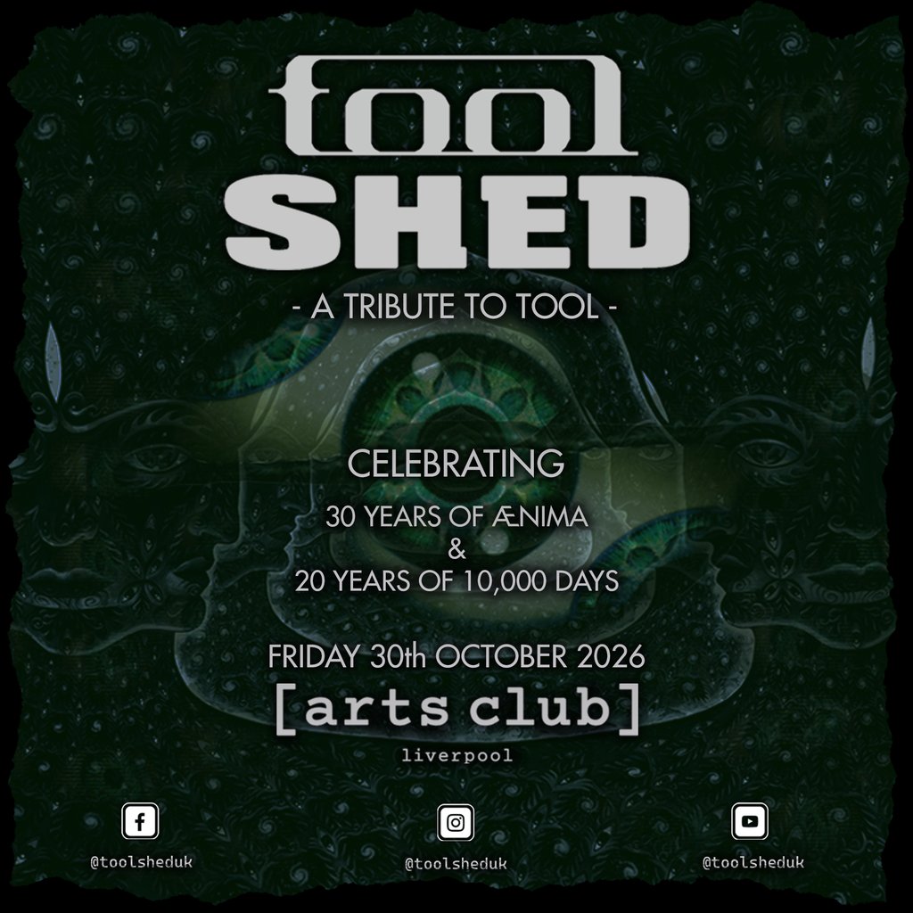 Tool Shed - A Tribute to Tool | Arts Club | Liverpool — gig artwork