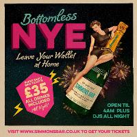 Bottomless NYE Party at Simmons Oxford Street at Simmons Oxford Street