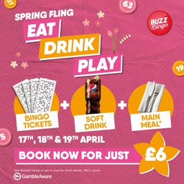 Spring Fling Tickets - Buzz Bingo Clacton on Sea 17/04