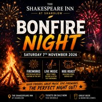 Bonfire Night at The Shakespeare Inn at The Shakespeare Inn