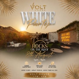 VoltHouse White Party | On The Rocks Rooftop Terrace