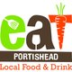 Crowd enjoying food stalls at eat:Portishead festival in Bristol