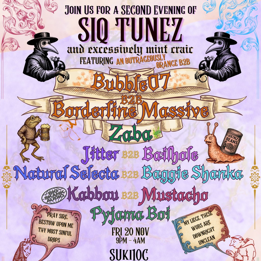 A Second Evening of Siq Tunez — gig artwork