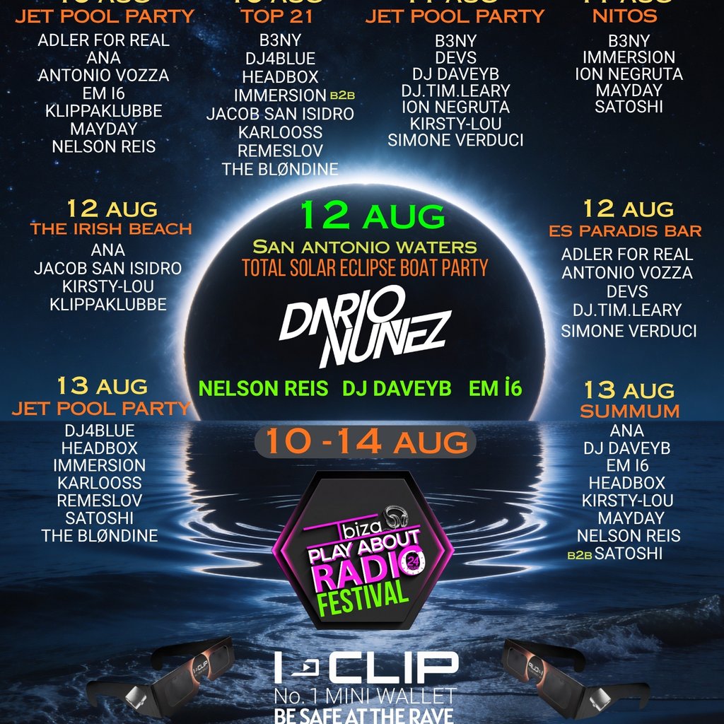 Ibiza PlayAbout Radio Fest: Total Solar Eclipse