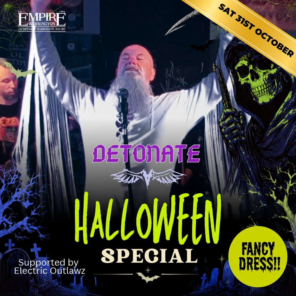 Halloween Special - Detonate and Electric Outlawz — gig artwork