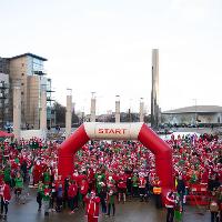 Cardiff Santa and Elf Dash 2019 at Roald Dahl Plas