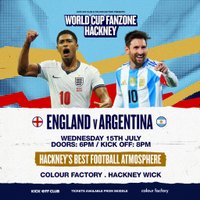 Hackney Wick Fanzone: England Vs Arg (Outdoor Terrace ticket) at Colour Factory London