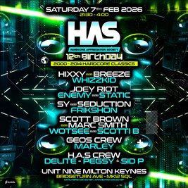 H.A.S 12th Birthday - THIS WILL SELL OUT